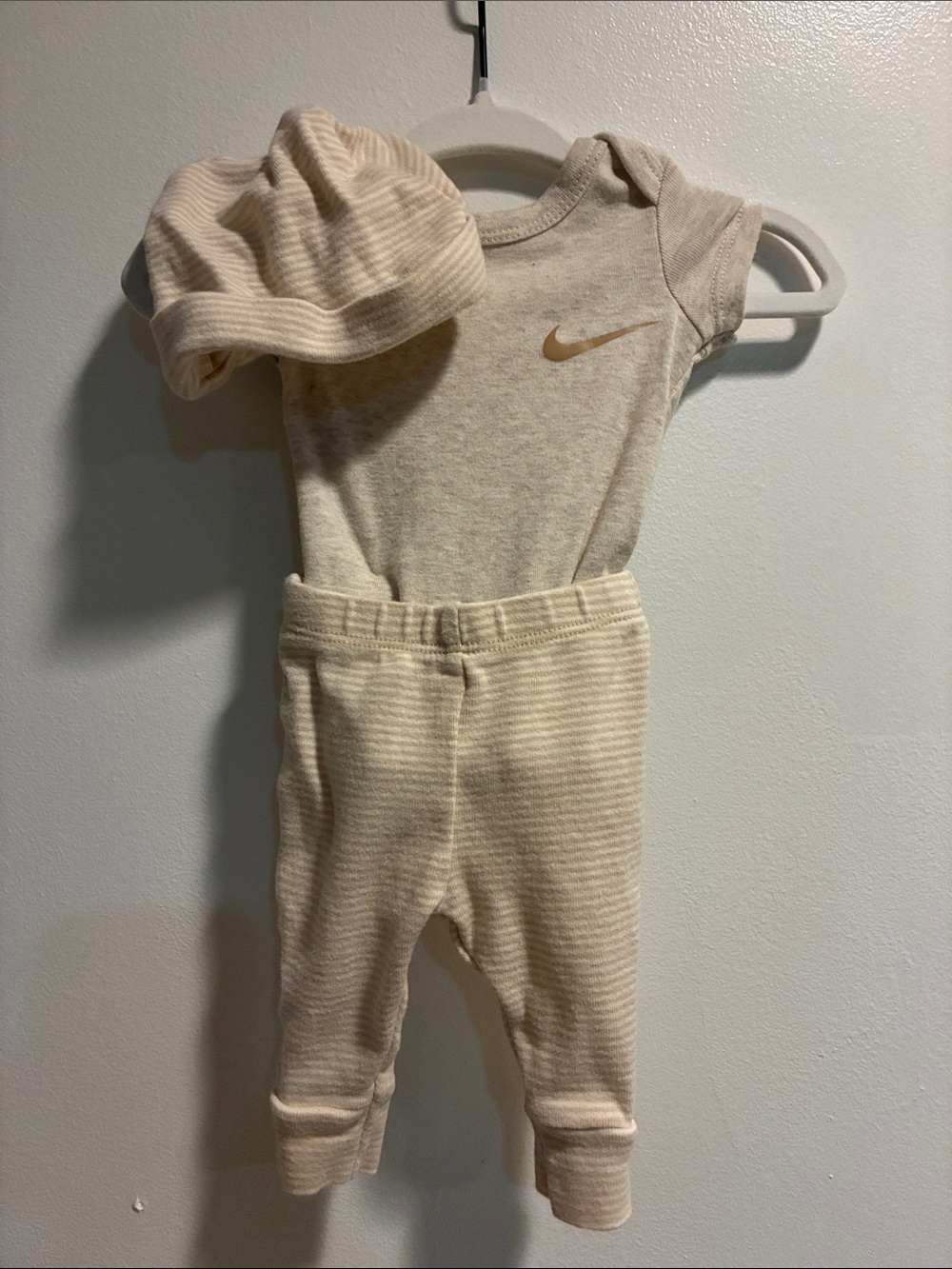 Nike Newborn Gender Neutral Three Piece Set with Matching Hat